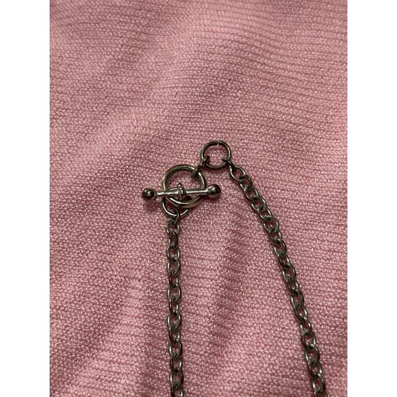 Multi Layered Silver Tone Chain Necklace Rhinestone Whimsigoth Fairy Goth Witchy - Picture 6 of 7